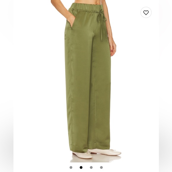 Song of Style Revolve Tevis Green Silk Pant - Picture 2 of 6